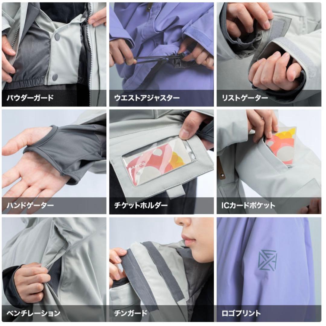 43DEGREES レディーススノーボードウェア Mサイズ(上下セット)