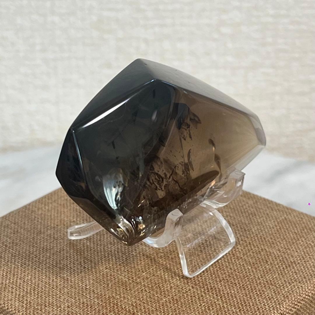 【天然石】スモーキー(ゼウス)シトリンクォーツ　フリーカット　専用箱付き 81g