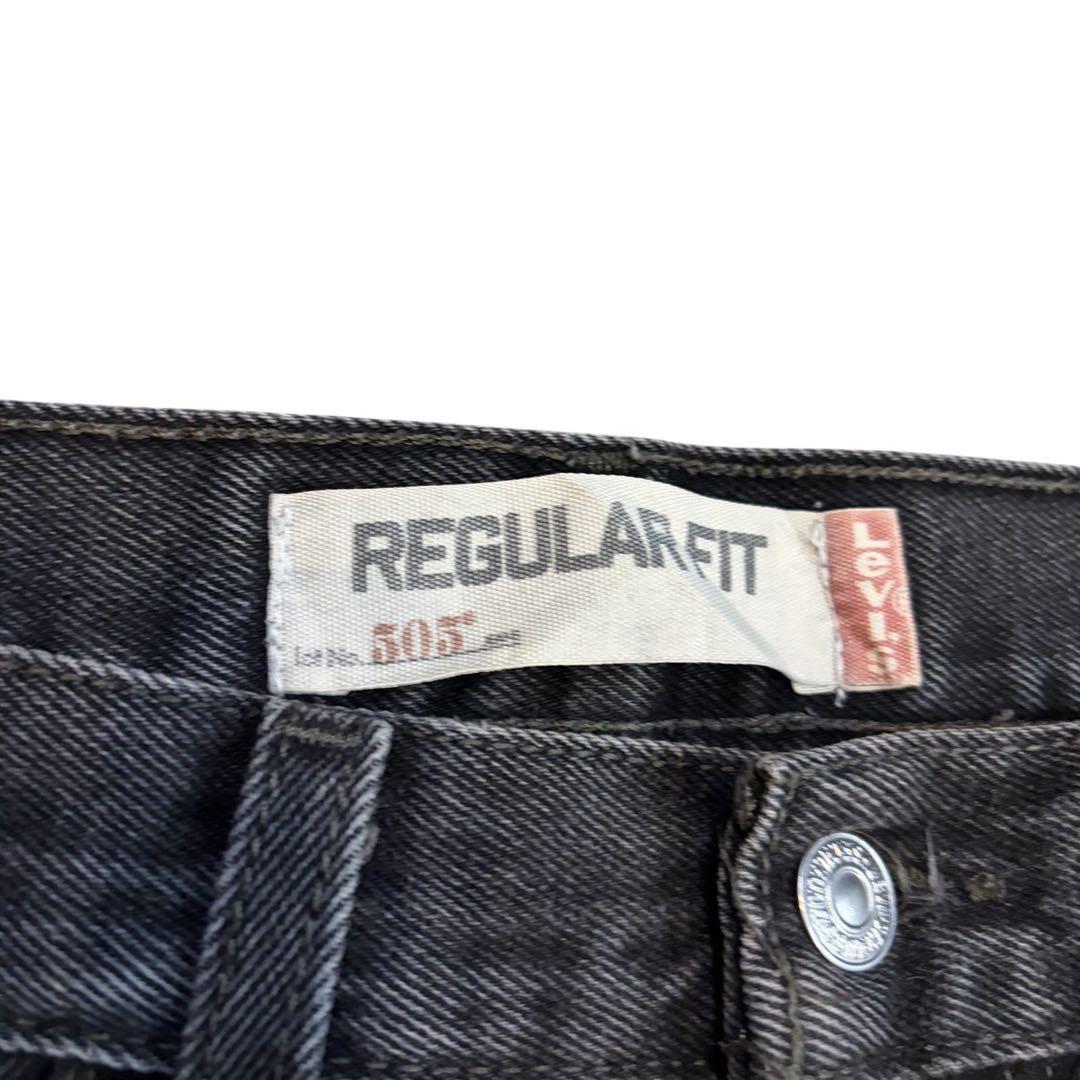 Levi's ブラック ストレートデニム 505 31 先染め リーバイス