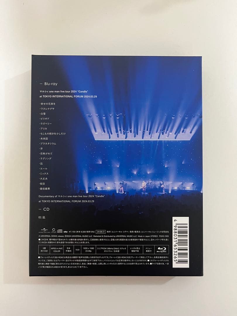 マルシィlive tour 2024 “Candle”Blu-ray