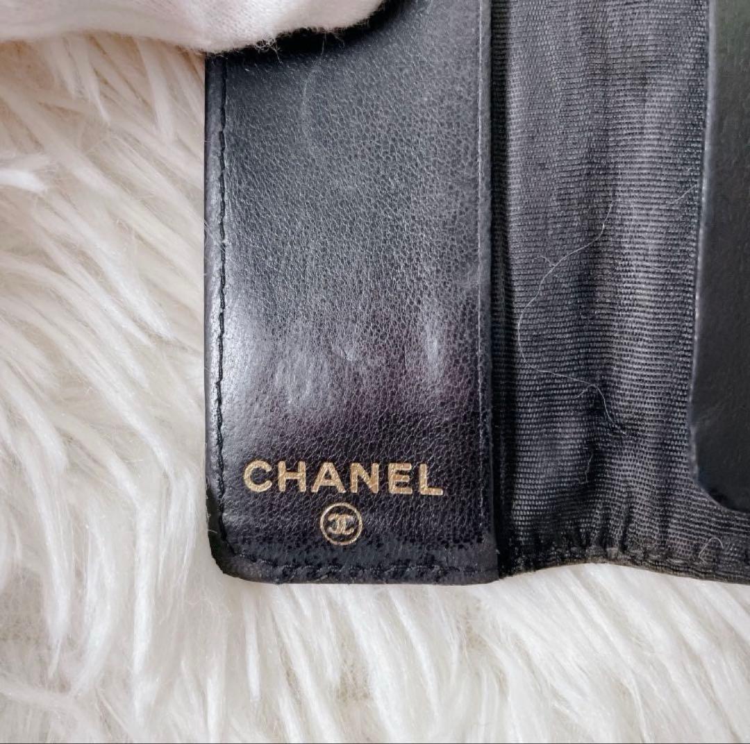 CHANEL 6連 キーケース キャビアスキン ココマーク レザー ブラック