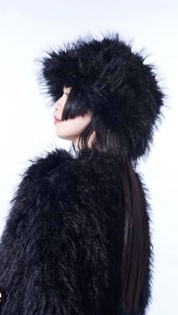 s'yte(サイト) SHAGGY FUR BUCKET HAT タグ付ハット