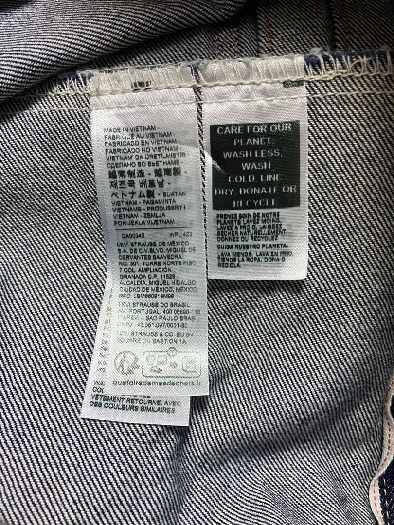 Levi's TYPE 1 TRUCKER Indigo セルビッジ Sサイズ