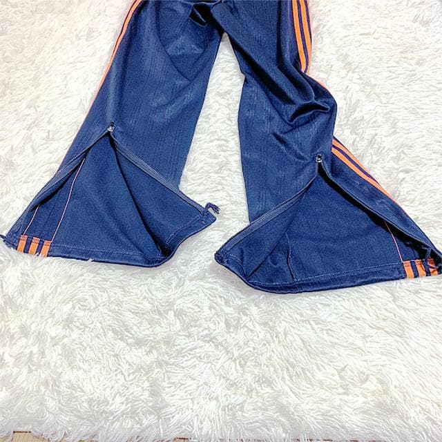 大きいサイズ✨️ビッグロゴ adidas ジャージ上下 ネイビー×オレンジ