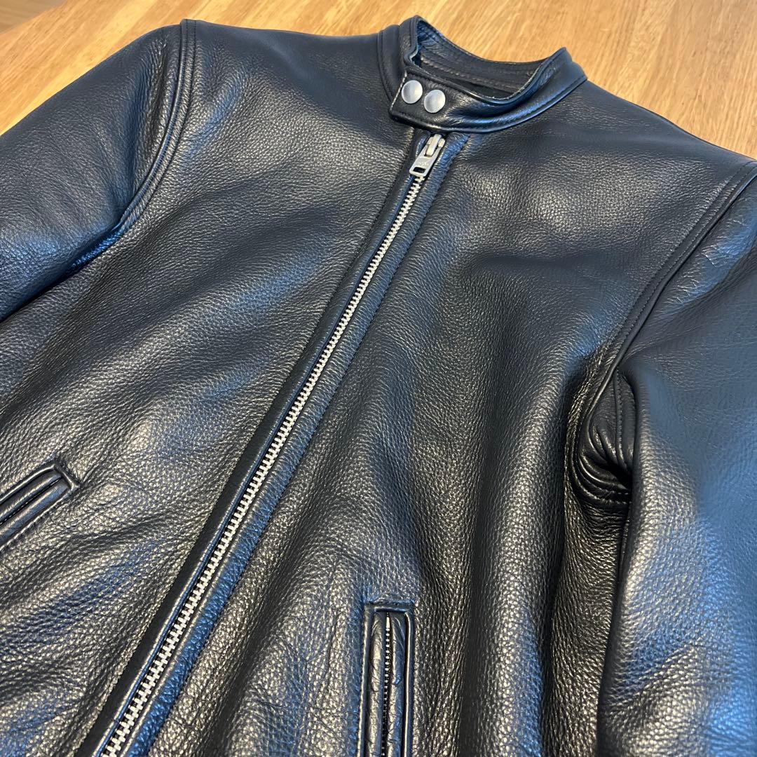 VANSON シングル ライダース レザージャケット ソフトカウレザー 36