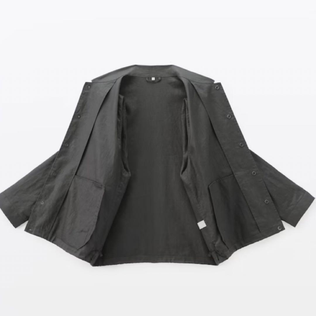 MUJILABO 太番手リネンドローストリングジャケットＬサイズ　完売アイテム