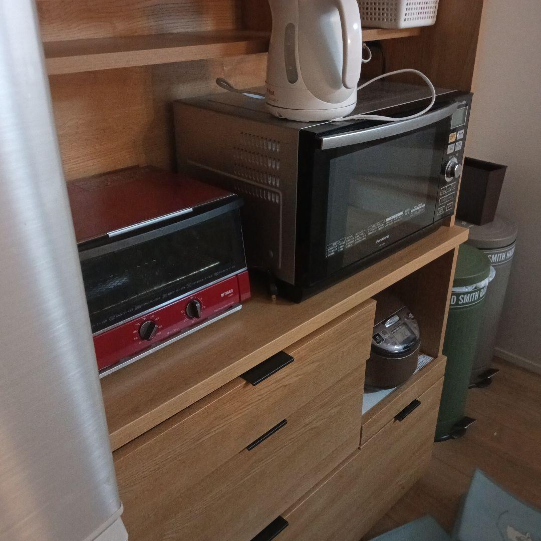 ナチュラルウッド キッチンカウンター使用短め美品＃解体できます、値下げ