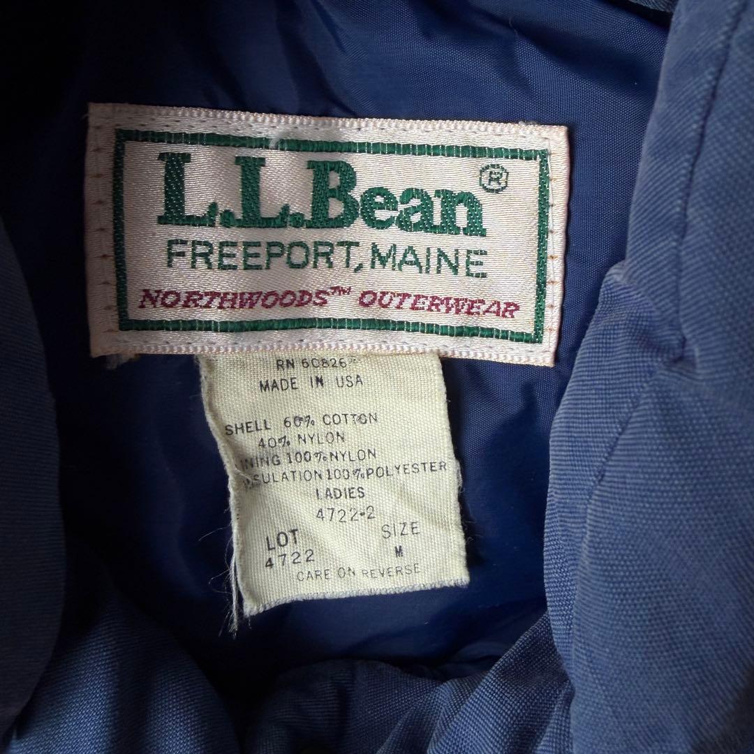 80s 90s L.L.Bean ダウンベスト　青　USA製　ブルー　アメリカ製