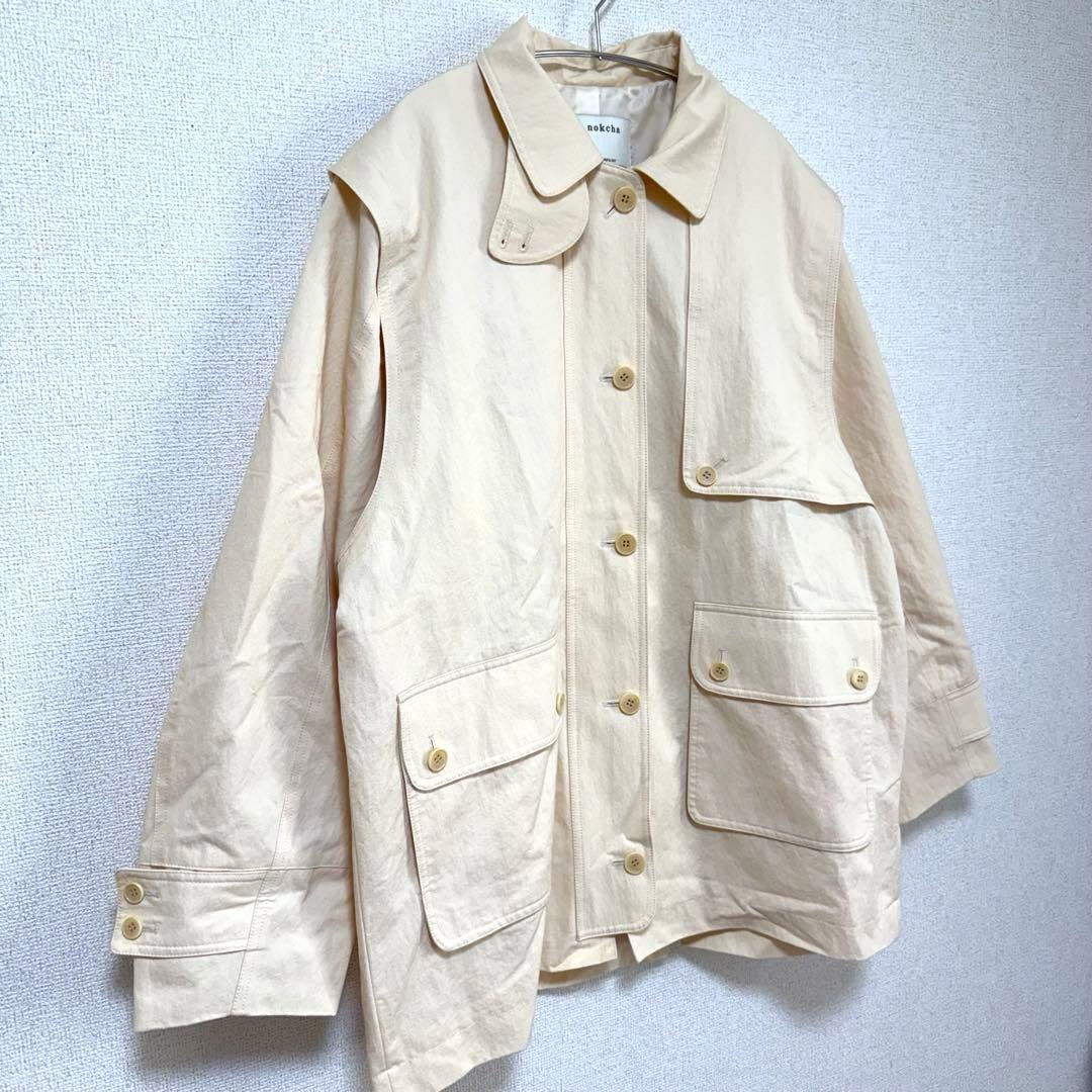 【美品】nokcha ノクチャ 2WAY ジャケット ベスト 袖取り外し可 F
