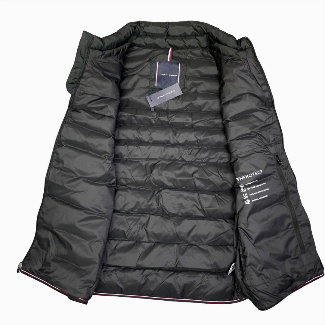 新品 トミーヒルフィガー THPROTECT 軽量 耐水 中綿 ベスト L 黒