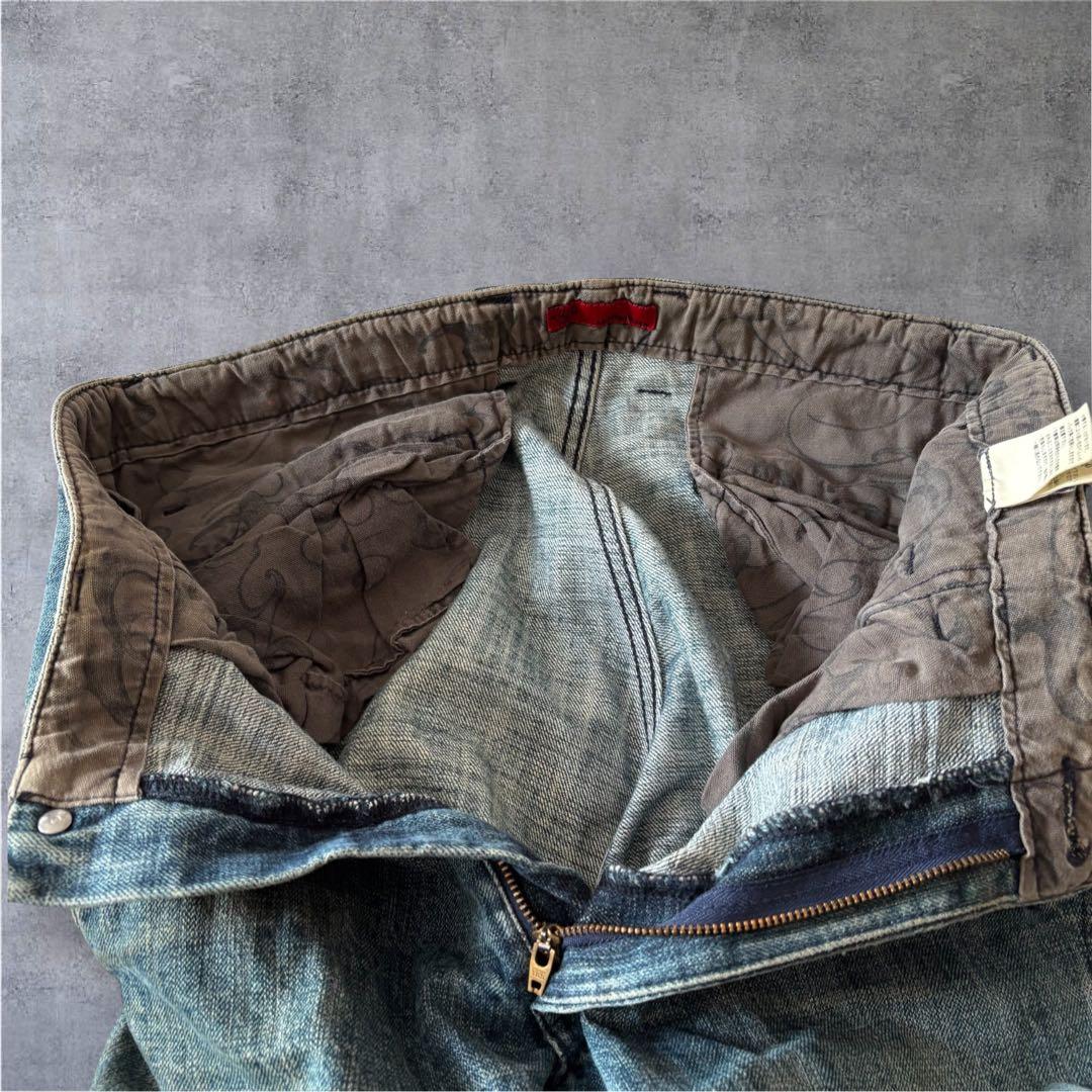 パンツ LUZ lifeunderzen indigo loose denimpants