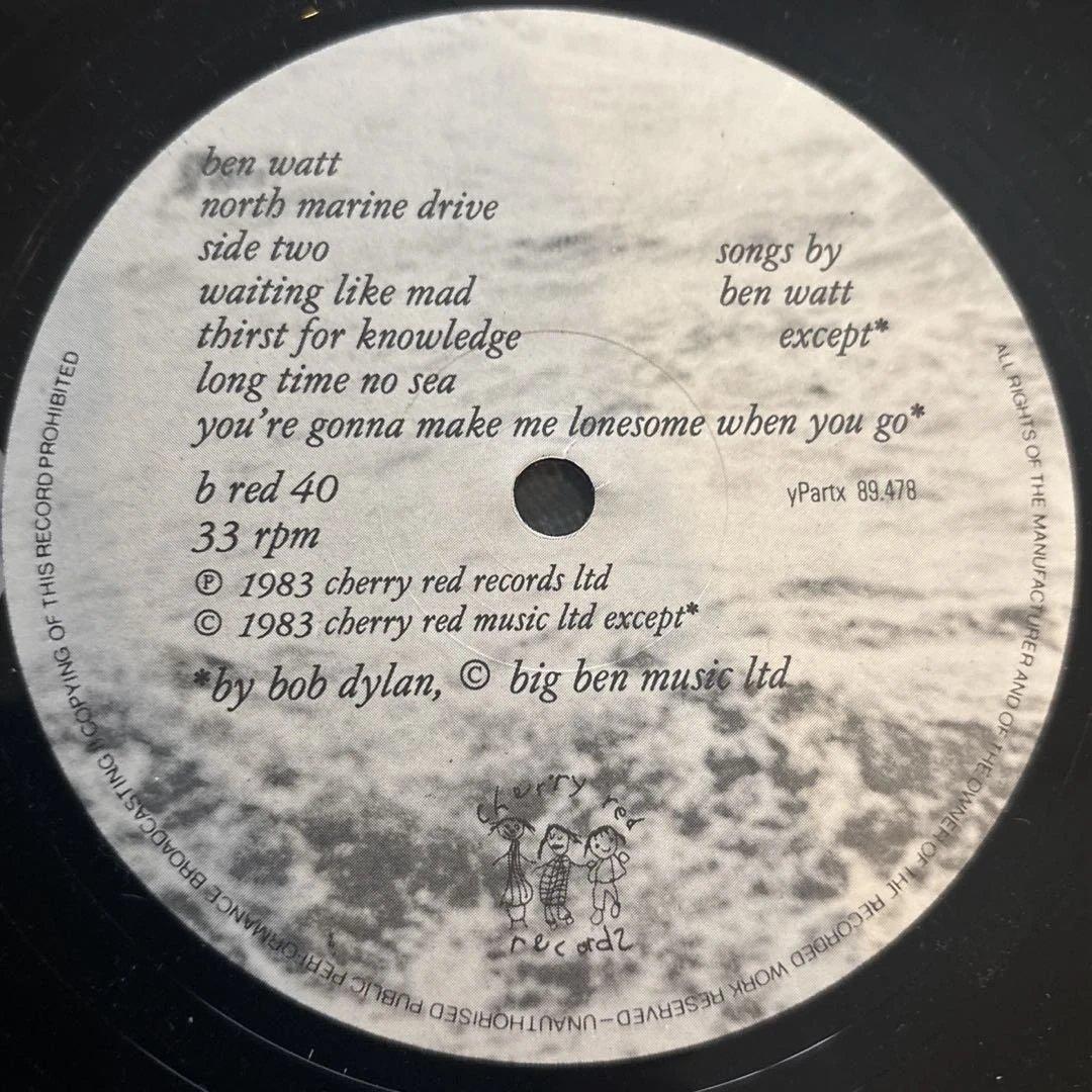 Ben Watt North Marine Drive LP ベン•ワット