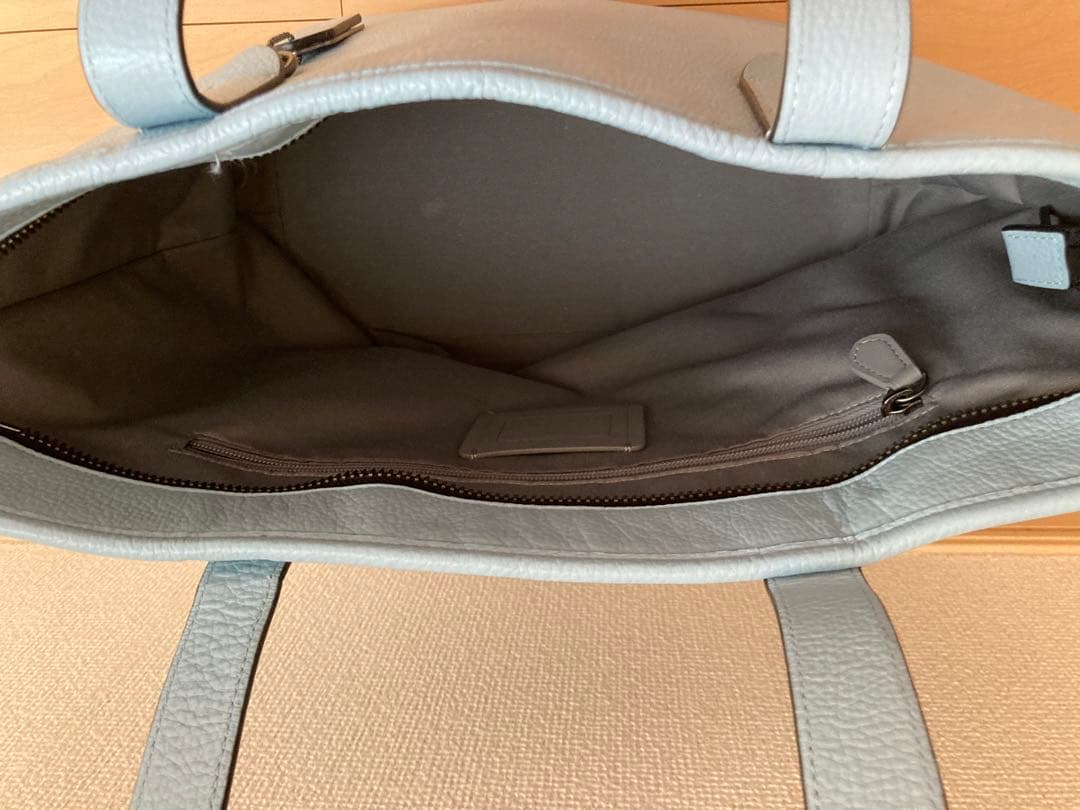 【新品同様】coachライトブルー レザー トートバッグ