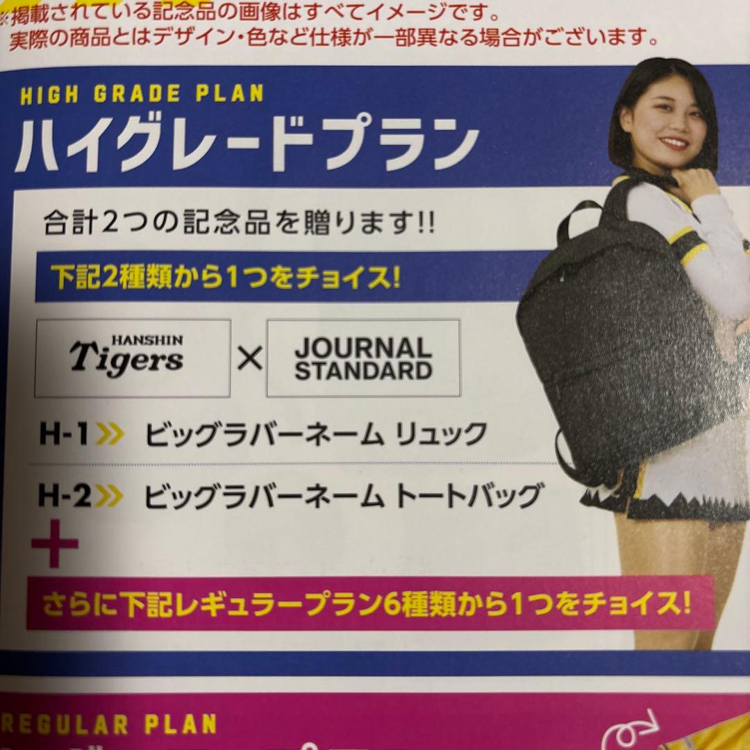 阪神タイガースFC限定 TIGERS ビッグラバーネームリュック