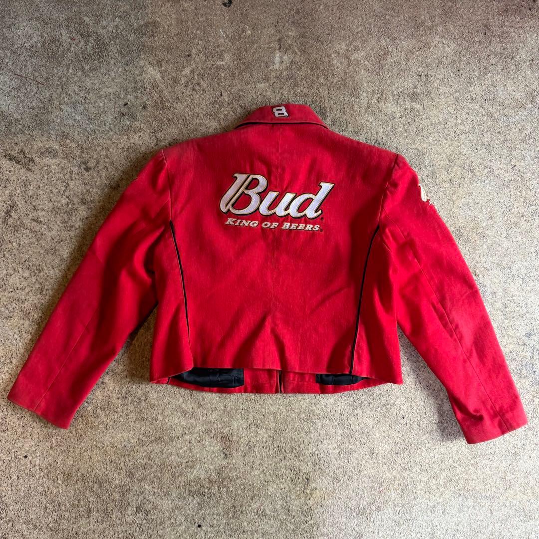 希少90s NASCAR Budweiser レーシングジャケット　短丈
