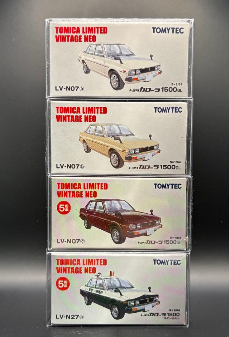 トミカリミテッドヴィンテージ　トヨタカローラ1500GL 4台(新品未開封)