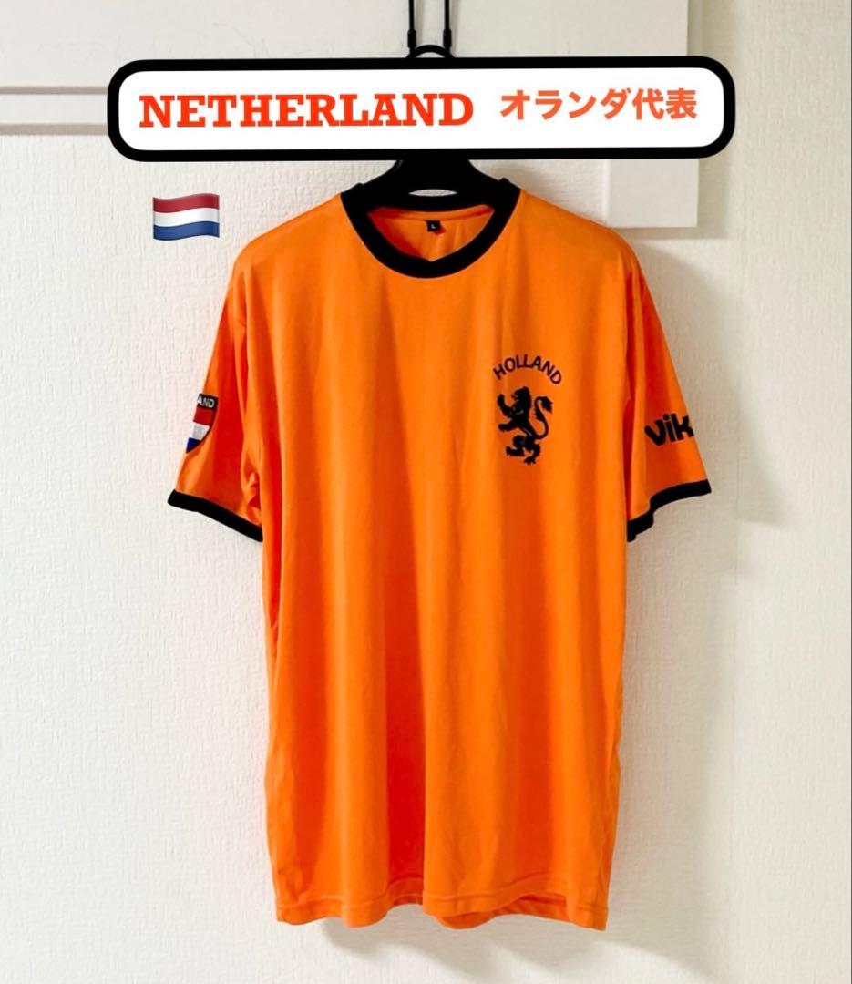 希少品！サッカー オランダ代表 エムブレム× viking メンズ 半袖Ｔシャツ