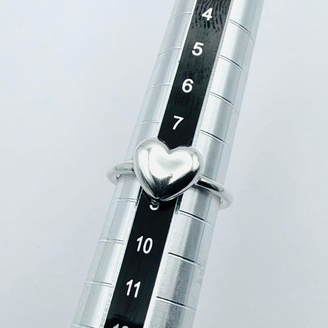極美品 鏡面仕上げ ティファニー ハート ワイヤー リング 8号 シルバー925
