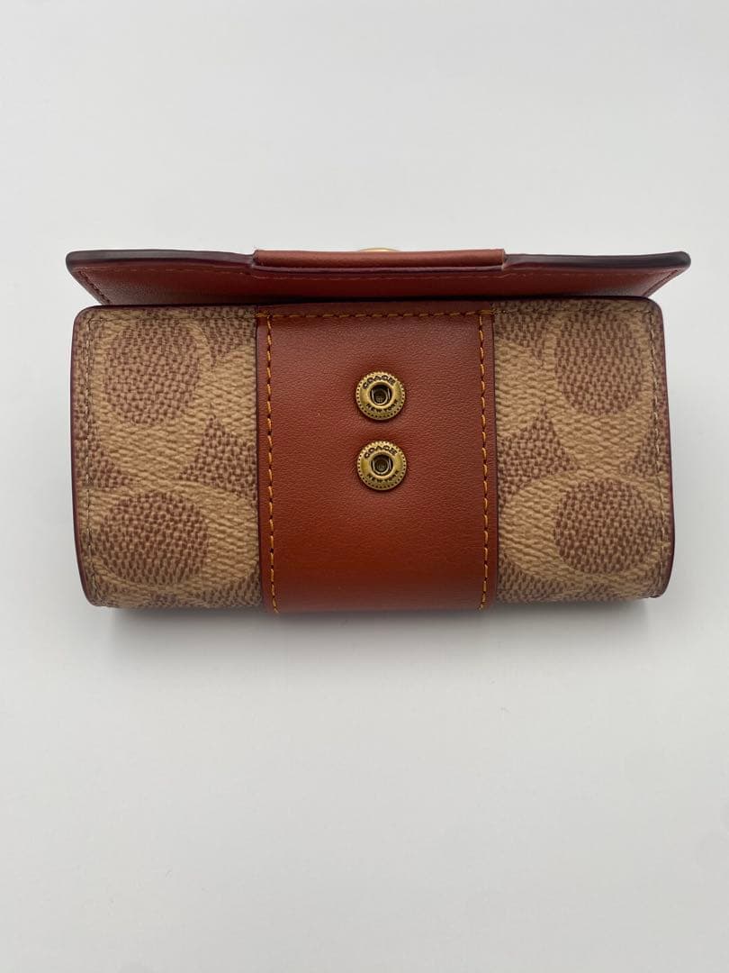 【未使用】COACH シグネチャー 6連キーケース ブラウン Cロゴ