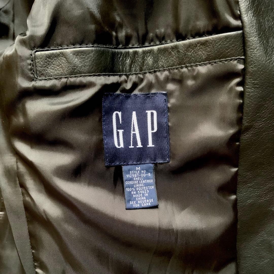 90s 00s old GAP レザー テーラード ジャケット オールド
