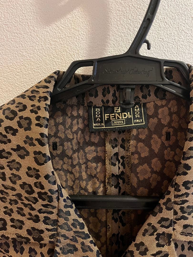FENDI レオパード柄スプリングジャケットコート
