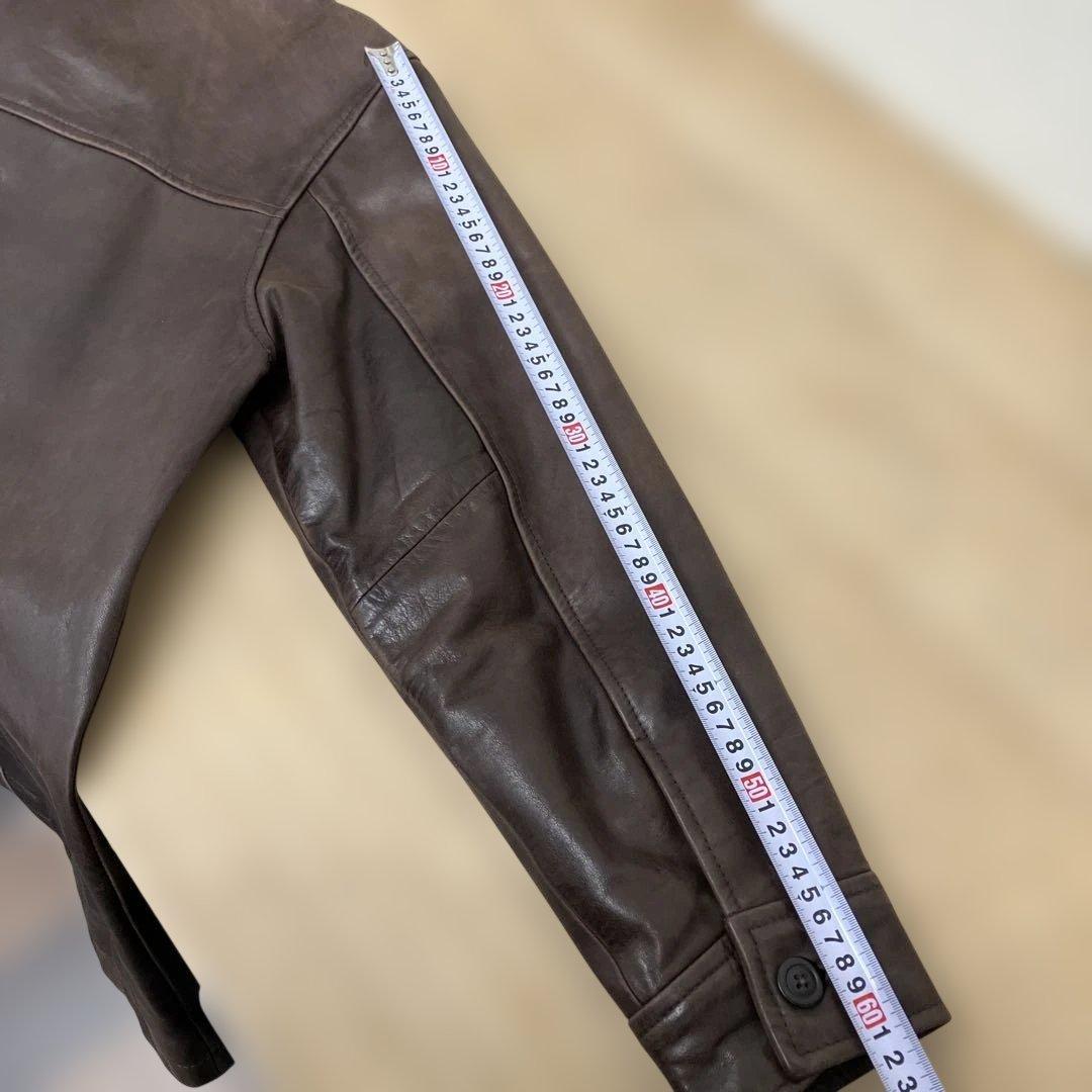 名作 OLD GAP レザーカーコート S レザージャケット ブラウン