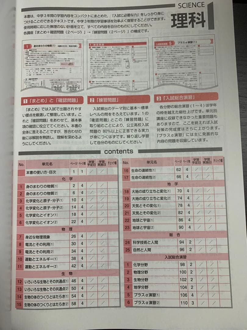 [新品 未使用 ] ☆ 高校　入試必修 テキスト問題集(５教科セット)