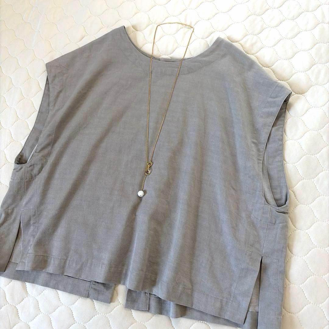 【24SS美品】BEARDSLEY ショートベスト　サイズ1 ジレ グレー