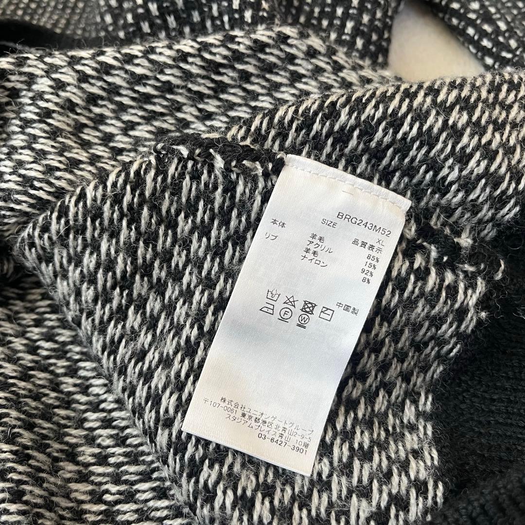 極美品★37,400円 BRIEFING メリノウールロゴニット 黒 XL