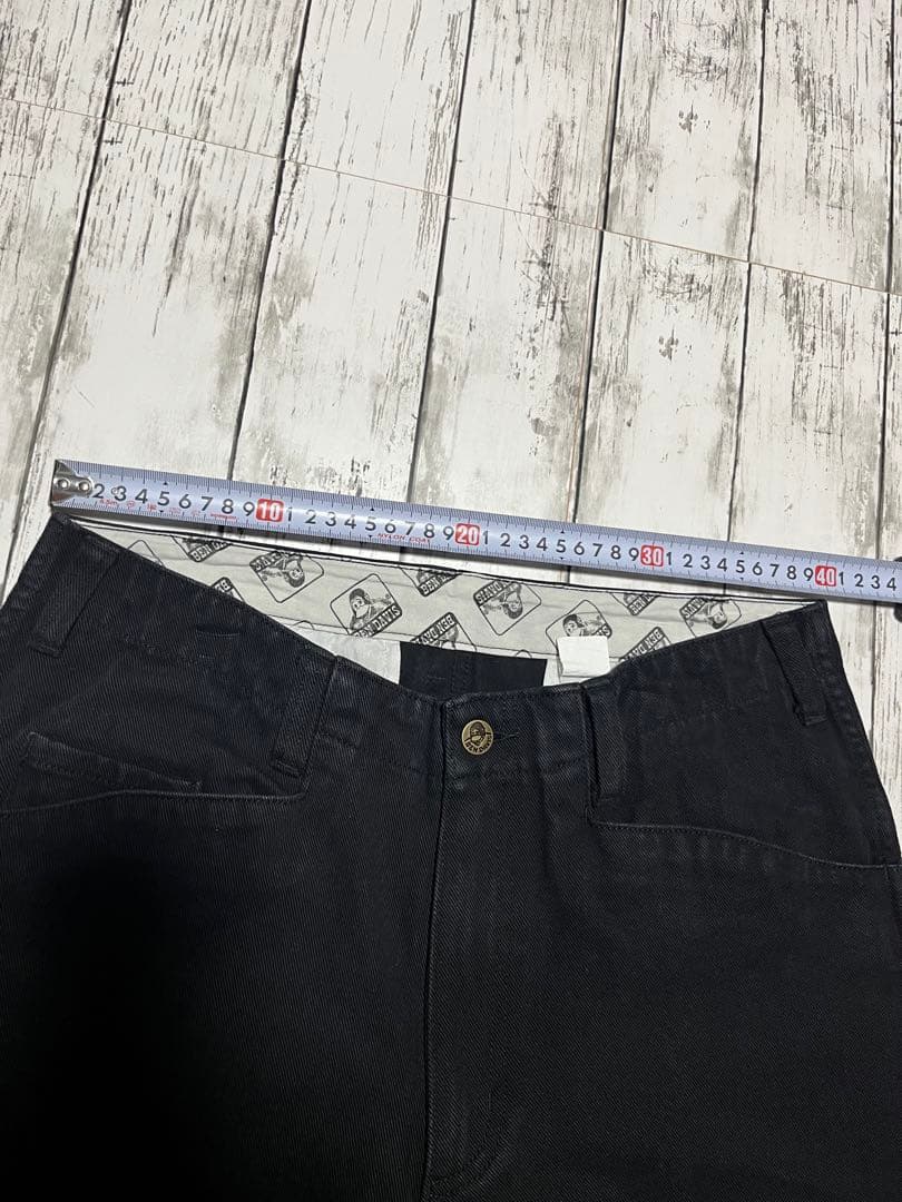 超人気 ブラック エクストラワイド W34 厚手コットンツイル ベンデイビス
