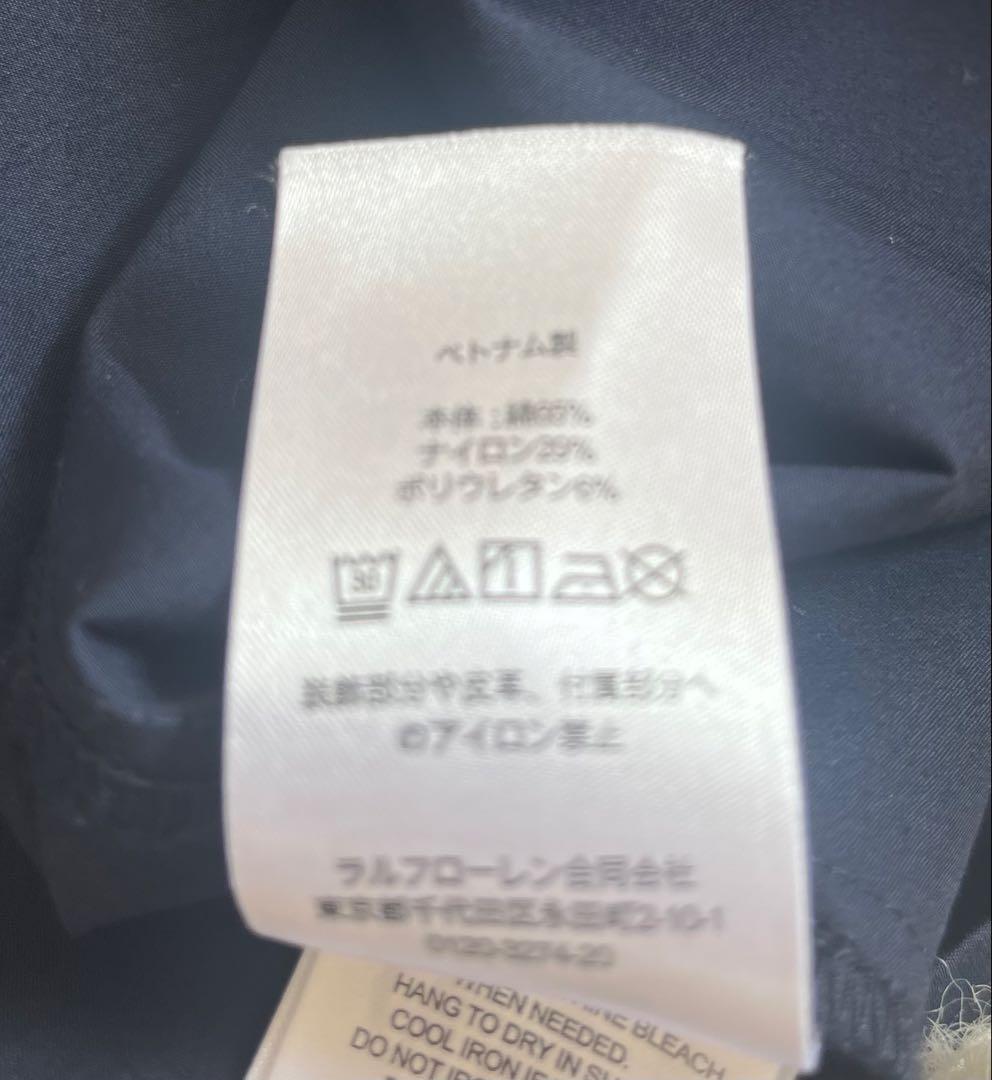 LAUREN ラルフ ローレン　ベルテッドコットンブレンドミディシャツドレス