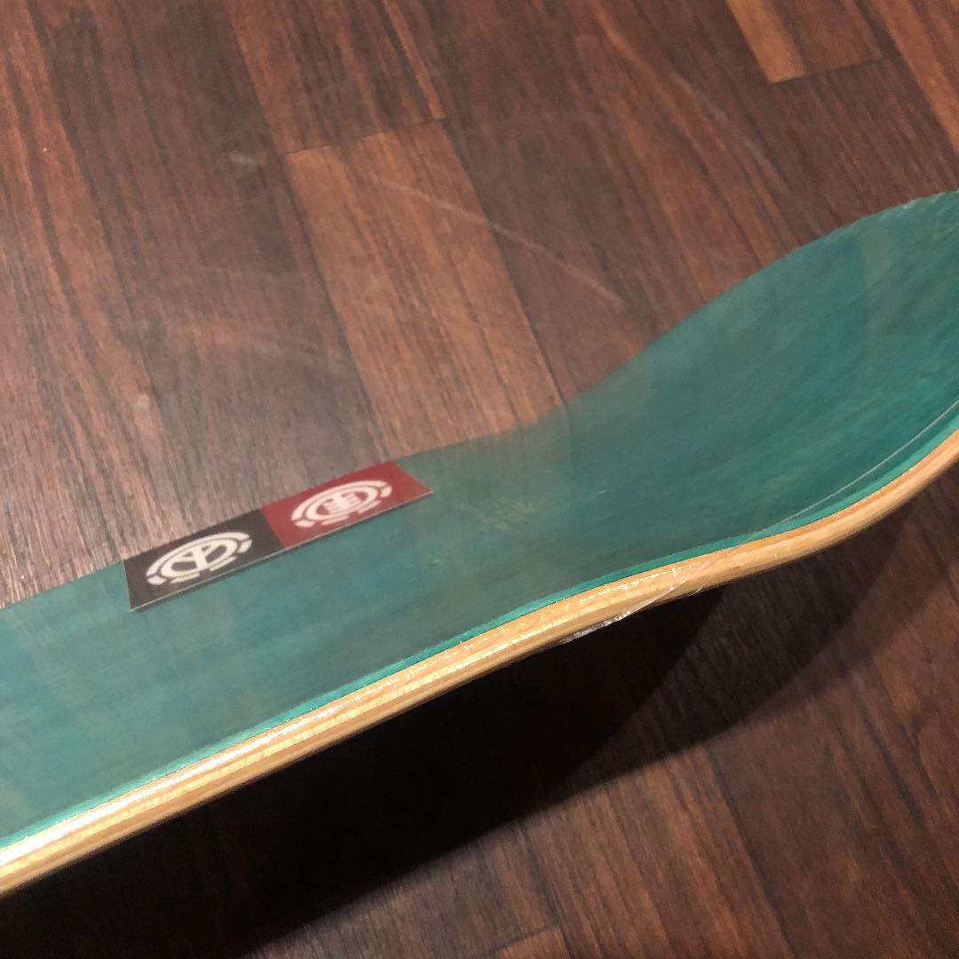 新品エレメントelement skateスケートデッキ7.7インチ黒チームロゴ