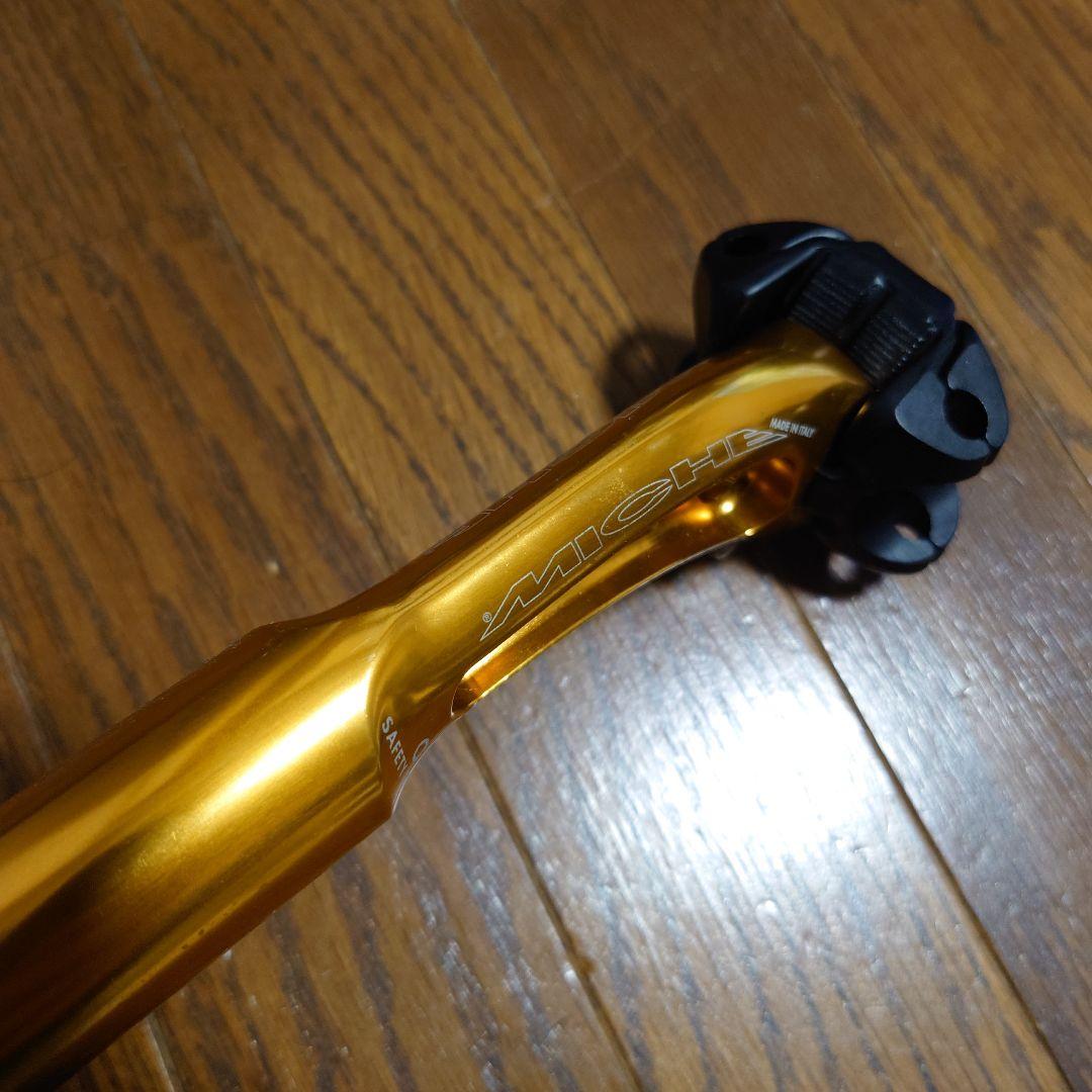 美品MICHE SUPER TYPE ミケ シートポスト　27.2mm ゴールド