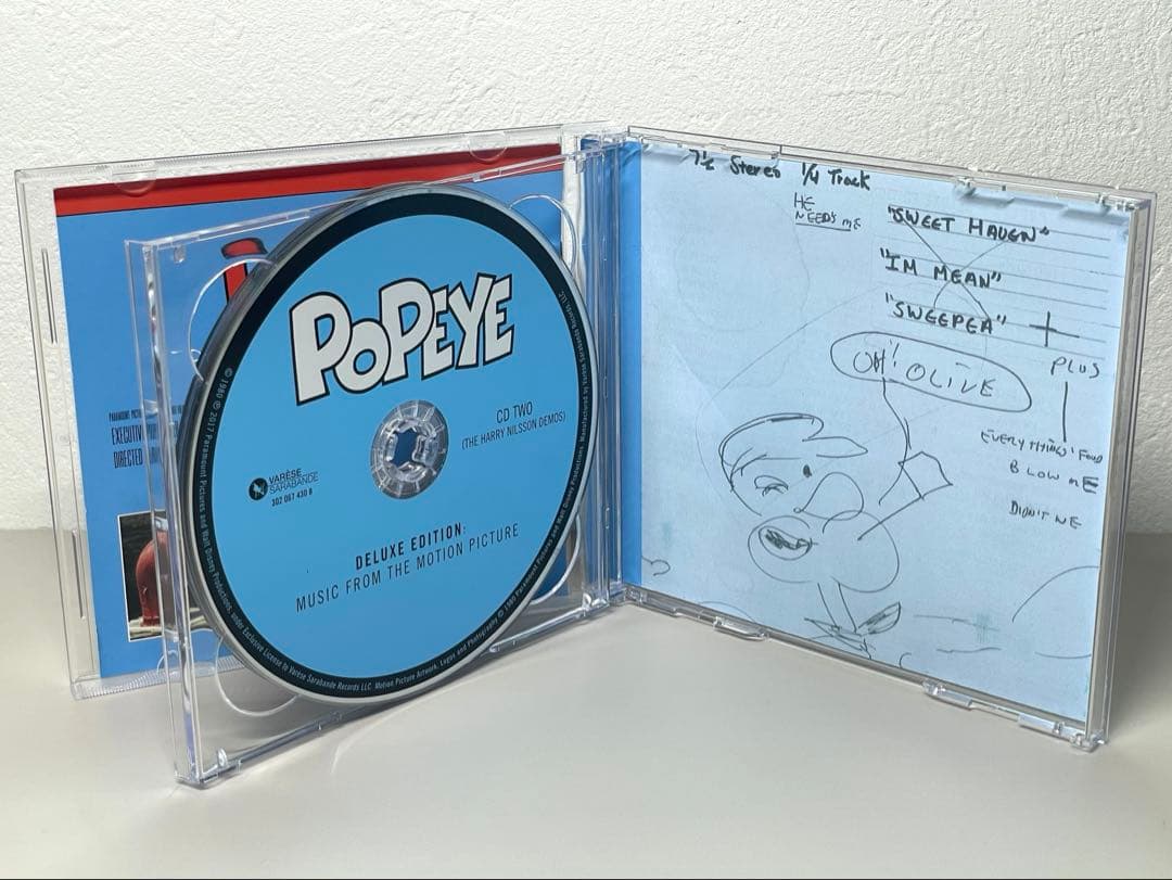 美品 CD ポパイ オリジナル・サウンドトラック ２枚組　国内盤