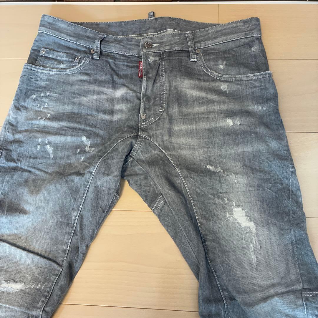 ディースクエアード美品グレーデニムTidy Biker Jeanスリム