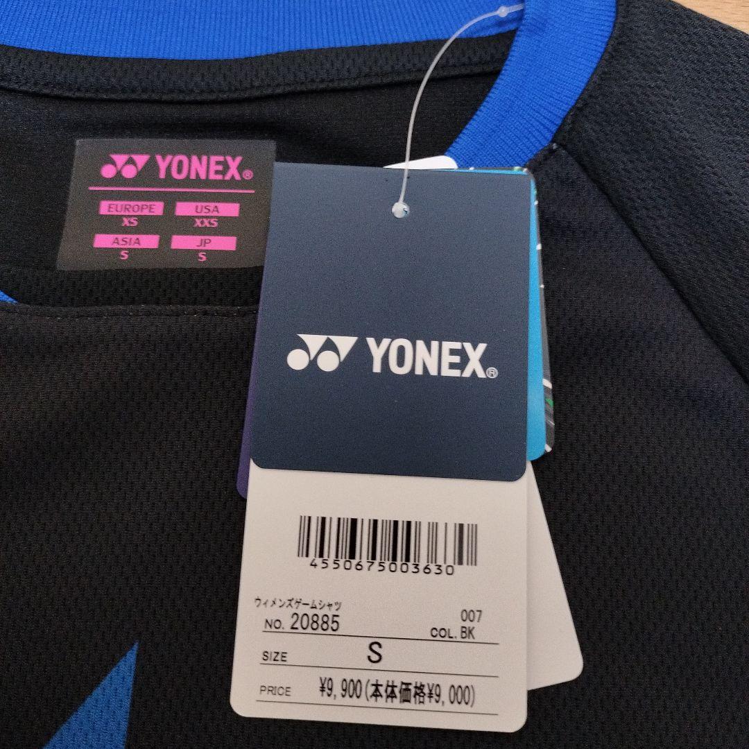 YONEX テニス·バドミントンゲームシャツ Sサイズ 黒/青