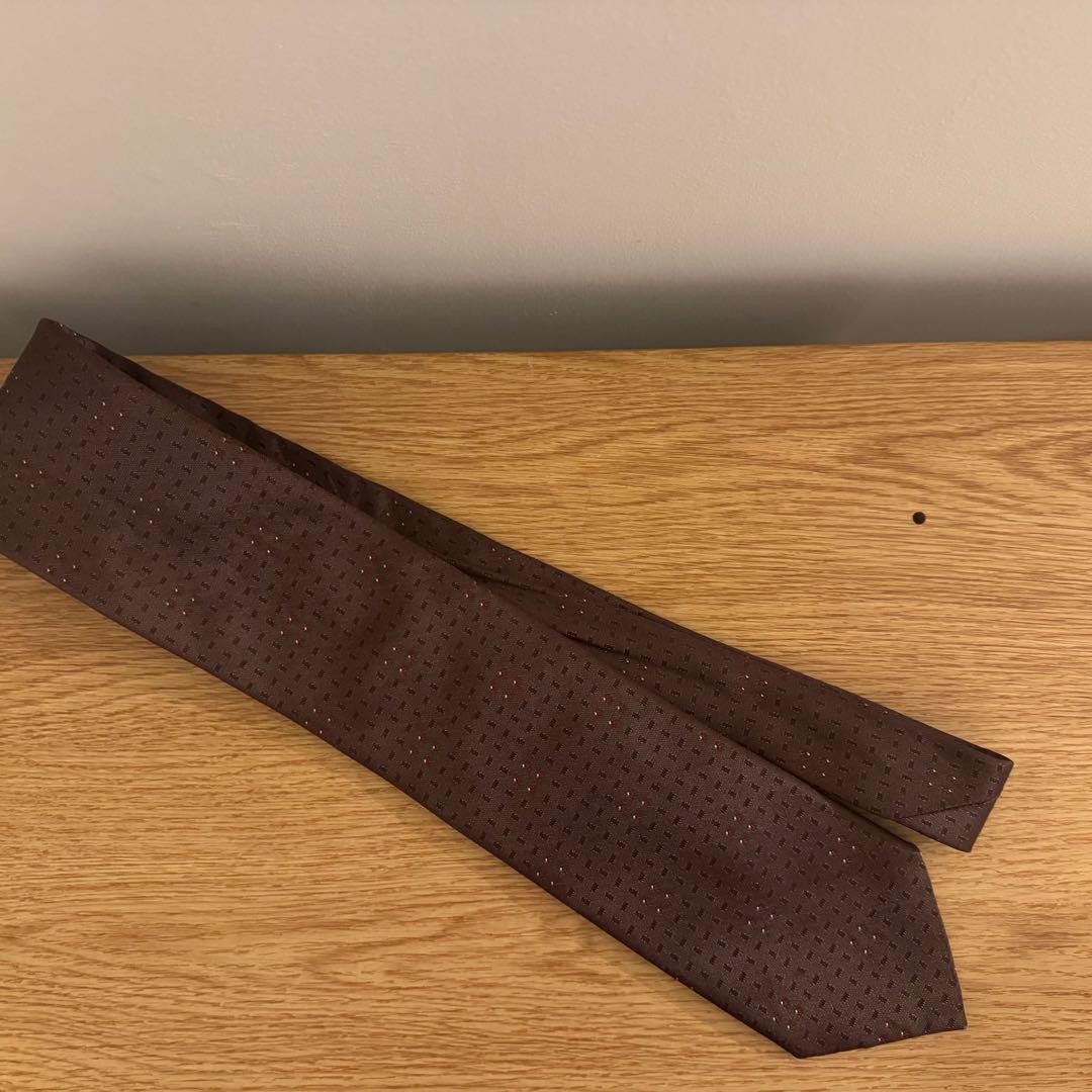 TIE YOUR TIE　レギュラータイ　小紋　ブラウン
