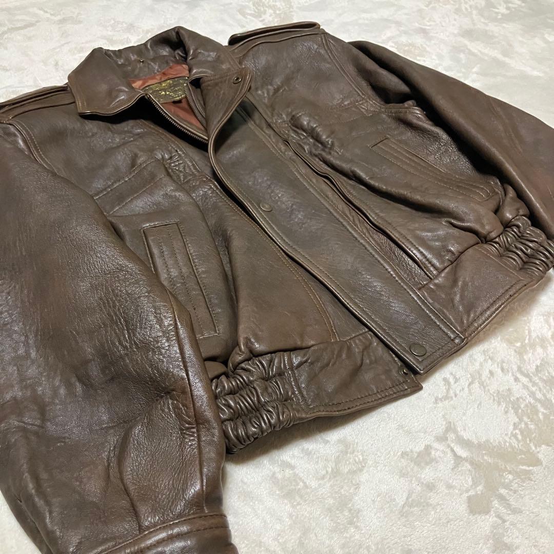 90s Wind Armor フライトレザー ジャケット　旧車　裏地
