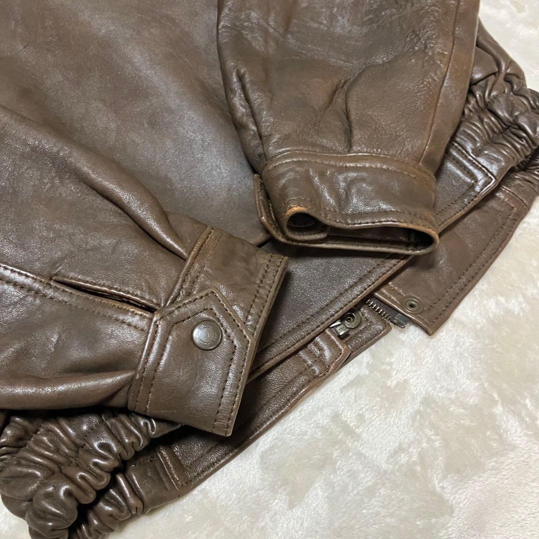 90s Wind Armor フライトレザー ジャケット　旧車　裏地