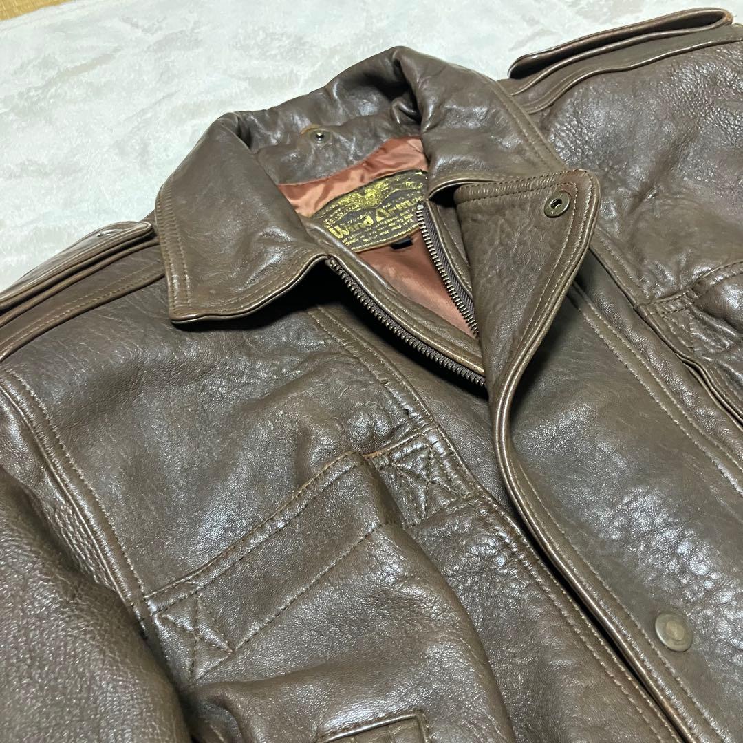 90s Wind Armor フライトレザー ジャケット　旧車　裏地