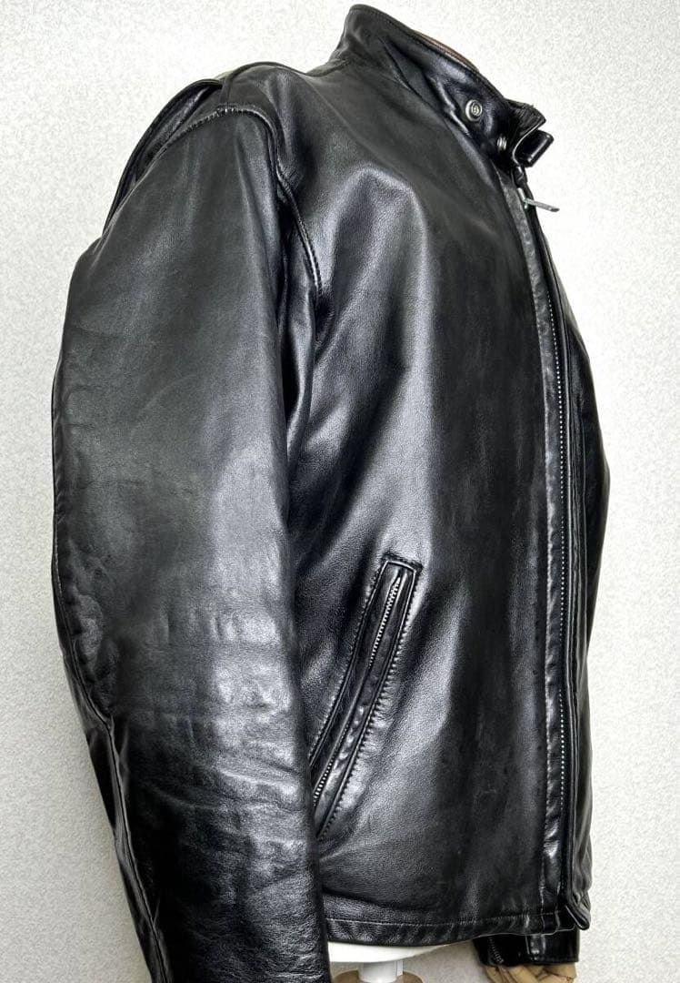 ⑥schott 【40】米国製141 革ジャンninjaハーレーgpzショベル