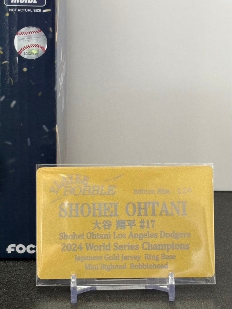 【大谷翔平】ワールドシリーズチャンピオン ゴールドジャージミニボブルヘッド 新品