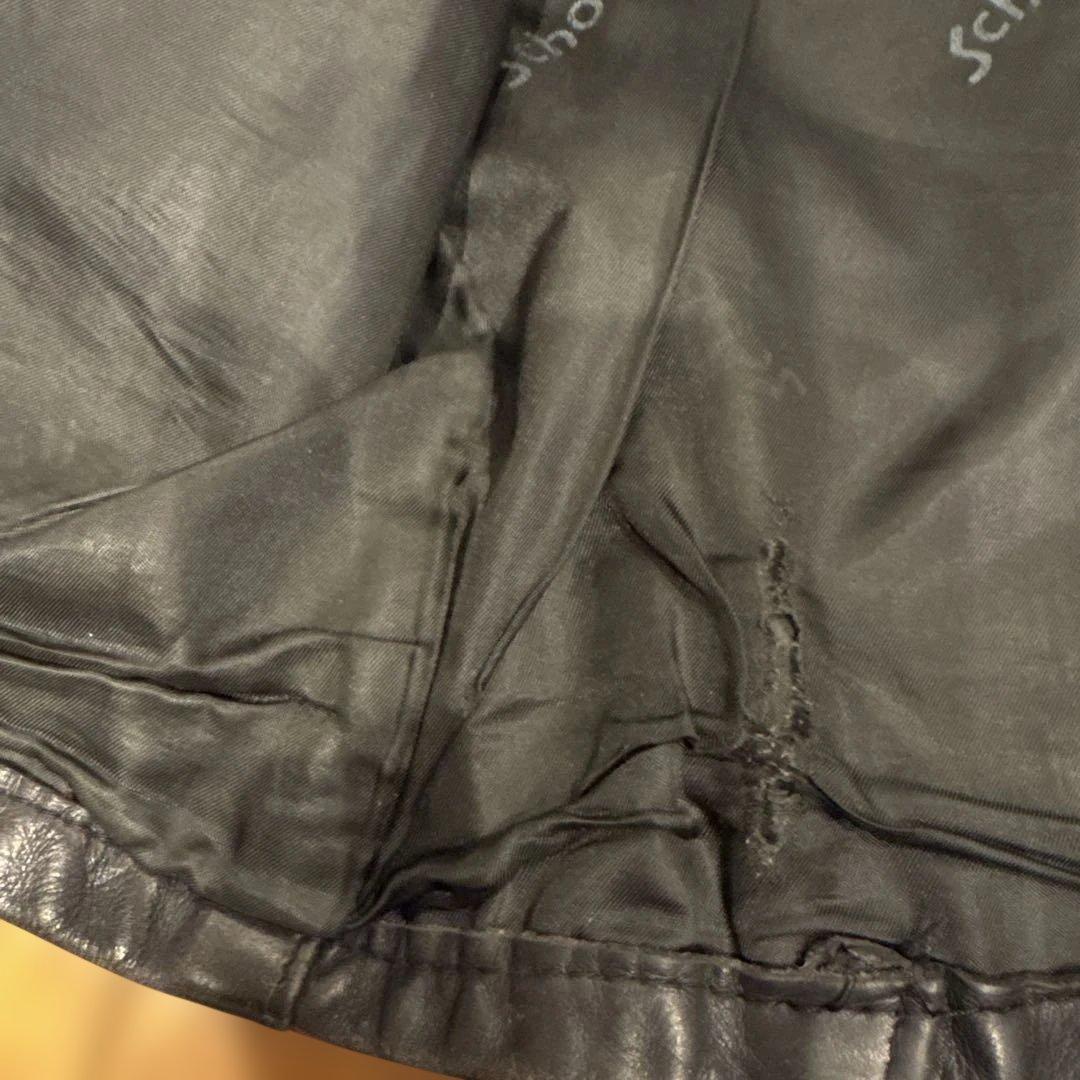 schott 黒のライダースジャケット