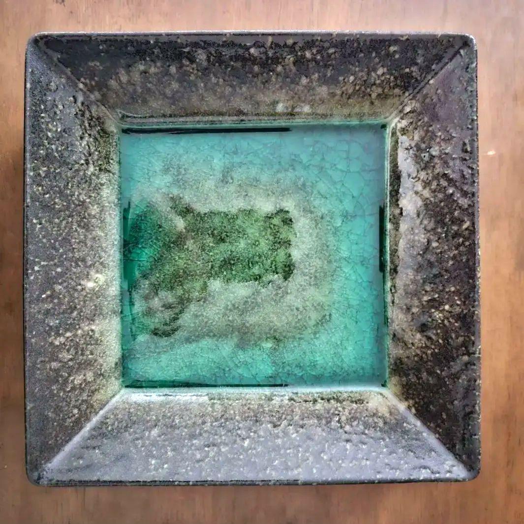 有田焼　清秀作　陶器　角皿　22cm　お正月用
