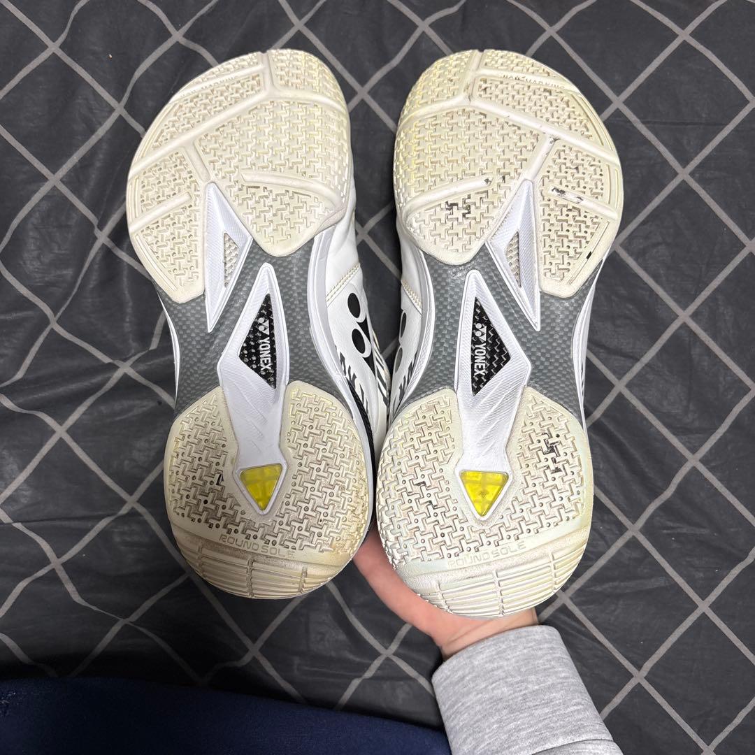 YONEX SHB-65 バドミントンシューズ ホワイト/イエロー　27
