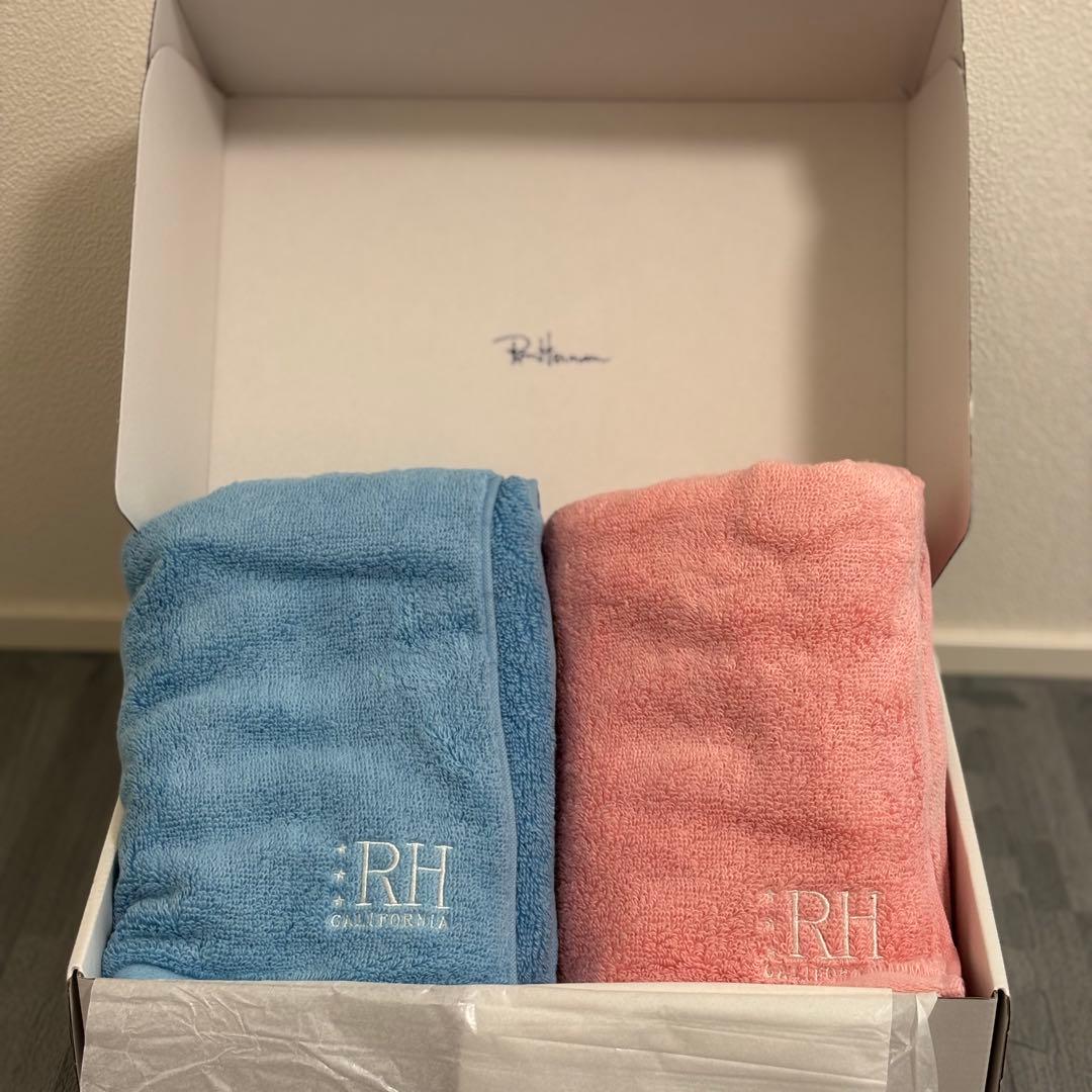 RH CALIFORNIA バスタオルセット 青 ピンクロンハーマン　②枚