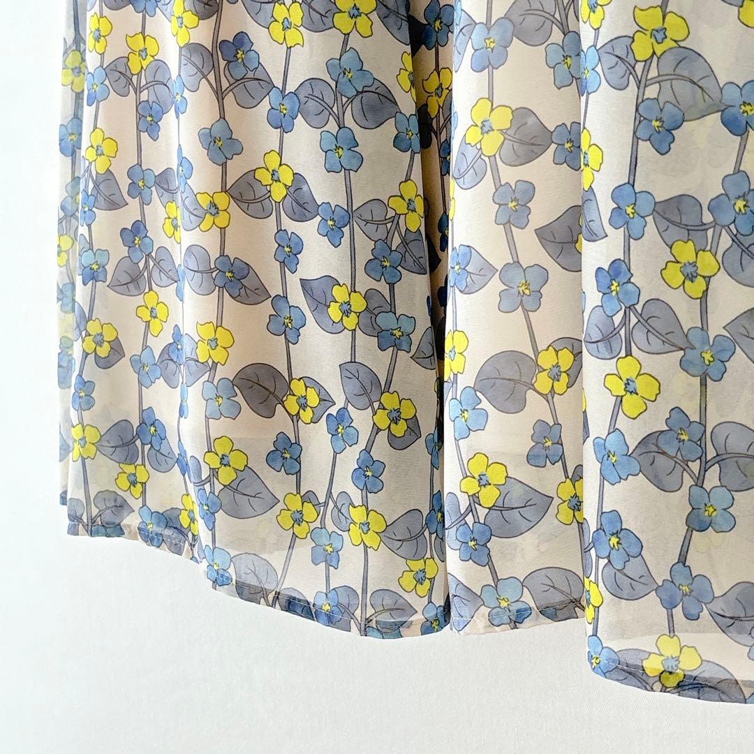 【030】新品　アナイ　フラワープリントＡライン　ワンピース