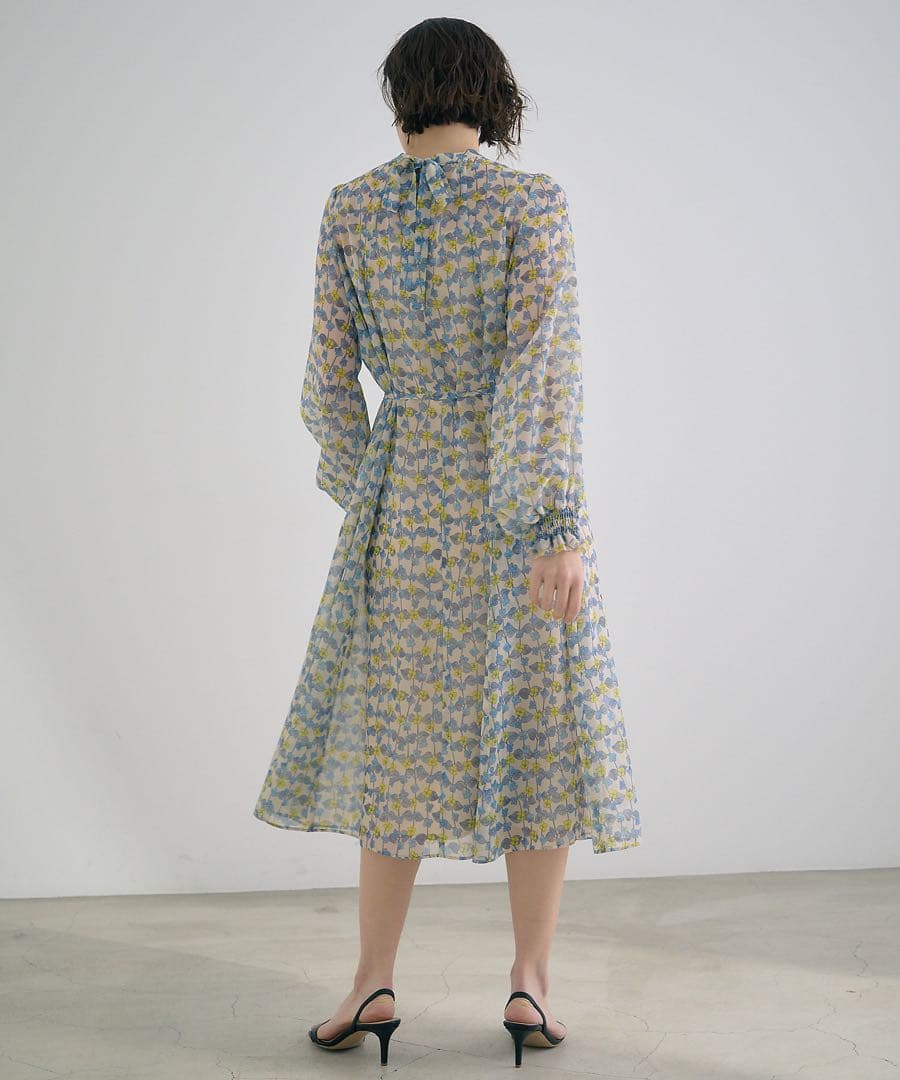 【030】新品　アナイ　フラワープリントＡライン　ワンピース