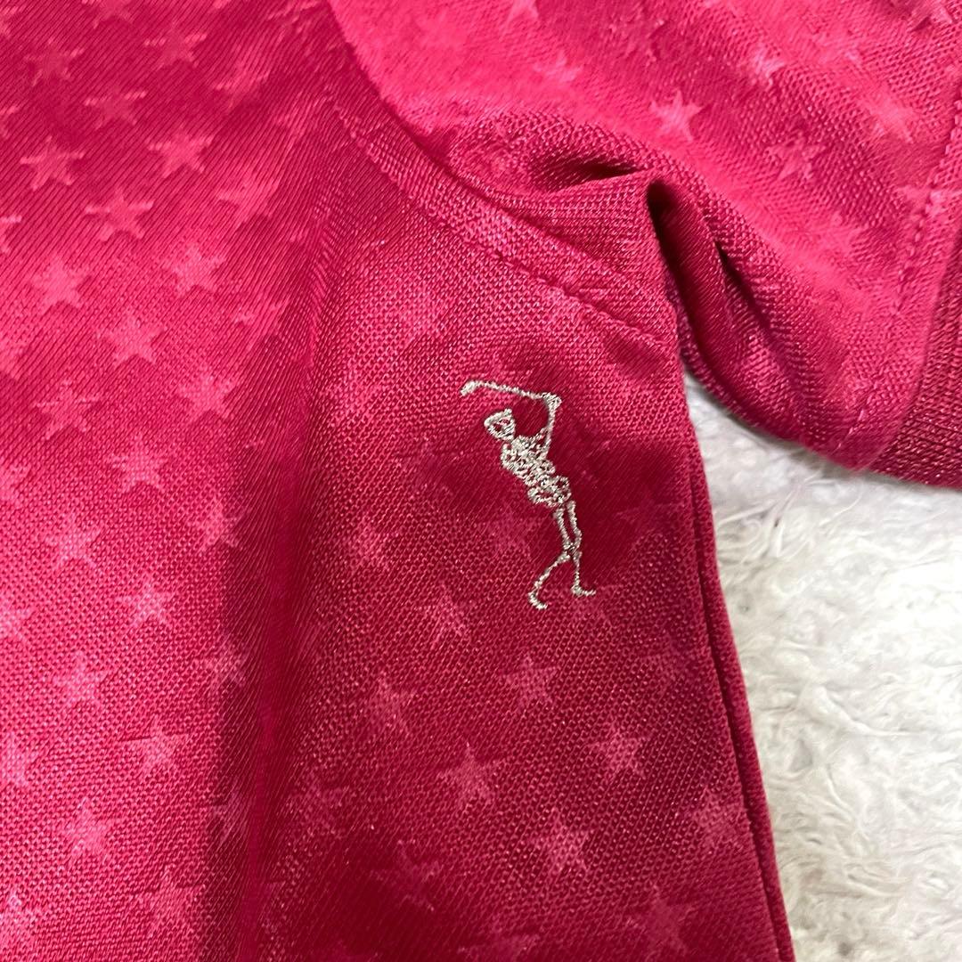 良品 MARK & LONA メンズポロシャツ レッド Lサイズ　ラメスカル