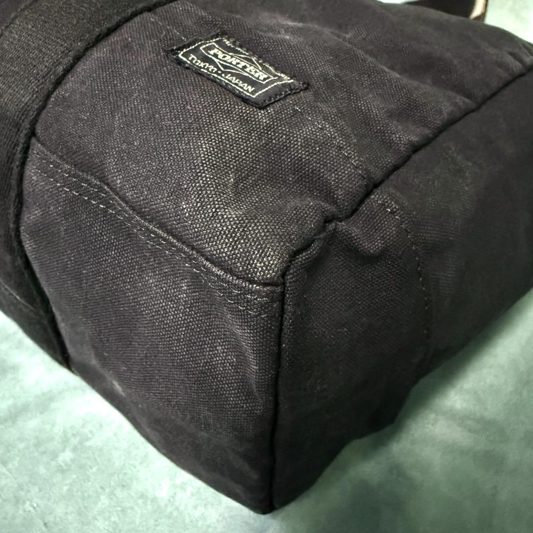PORTER ポーター ペイント キャンバス地 トートバッグ ブラック